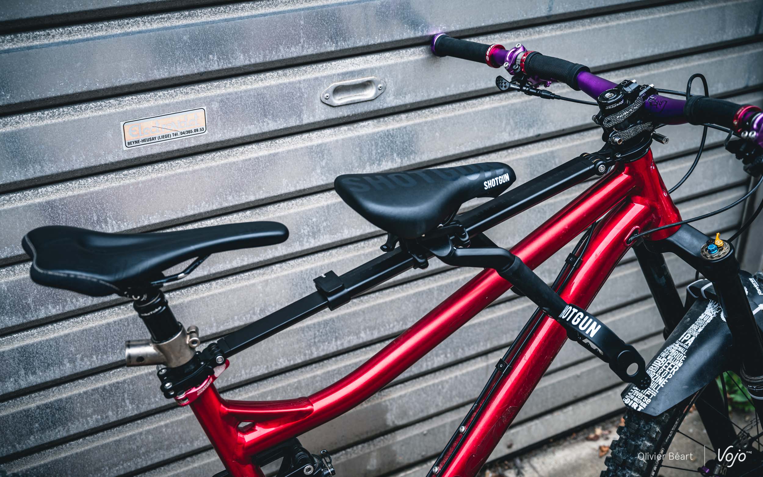 SHOTGUN Pro Seat - Siège vélo MTB pour enfant sans contact sur