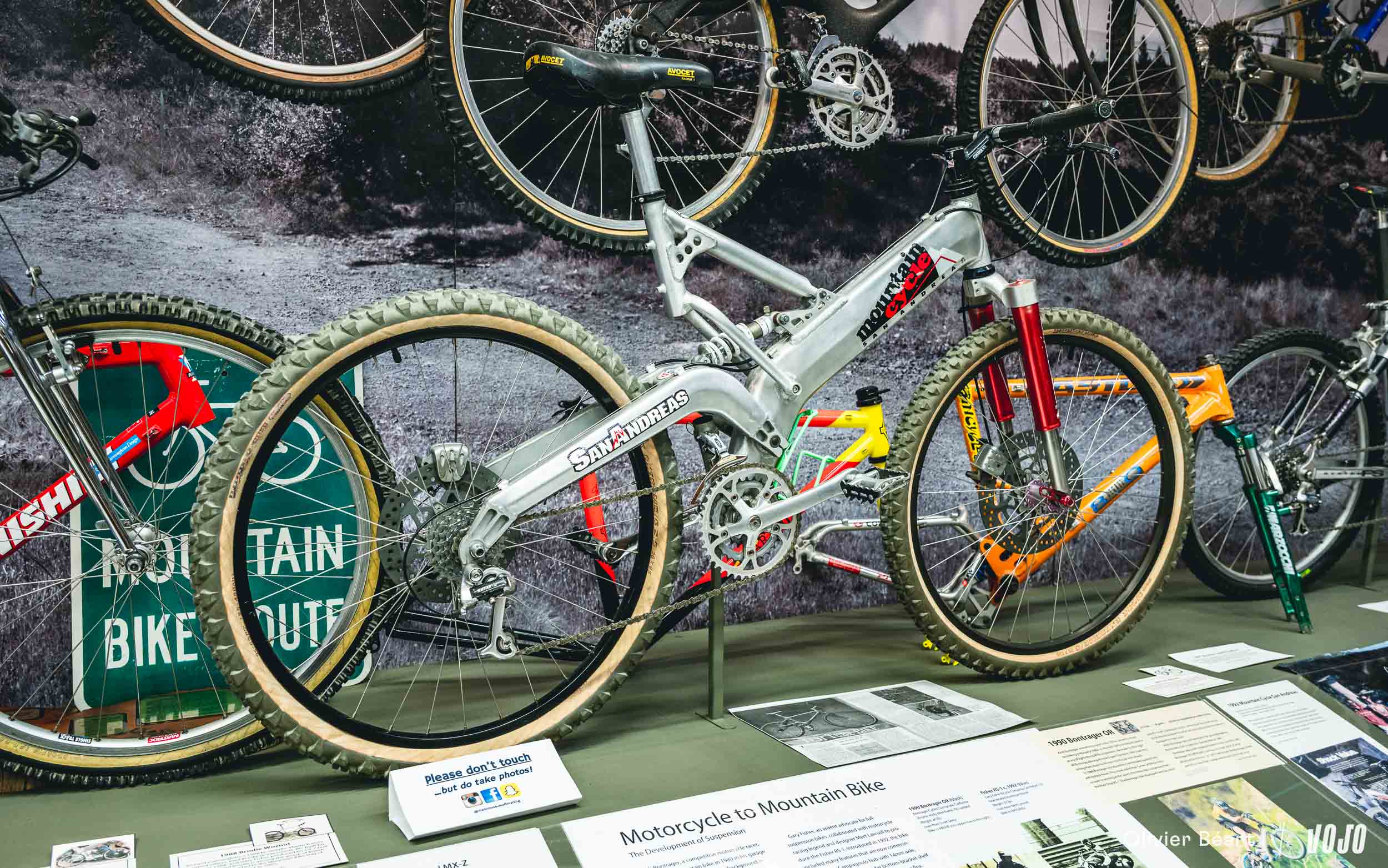 Le San Andreas figure en bonne place au Marin Museum of Bicycling à Fairfax (CA)